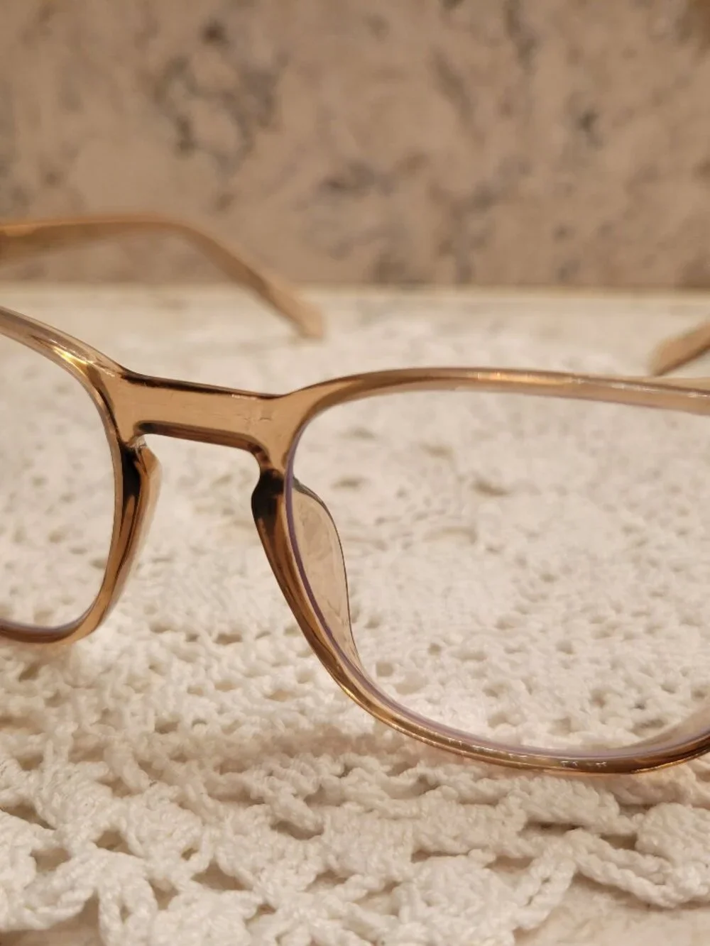 STOGGLES SAFETY GLASSES GOGGLES EYEGLASSES BLUE LIGHT SQUARE PEACH 50 20 145